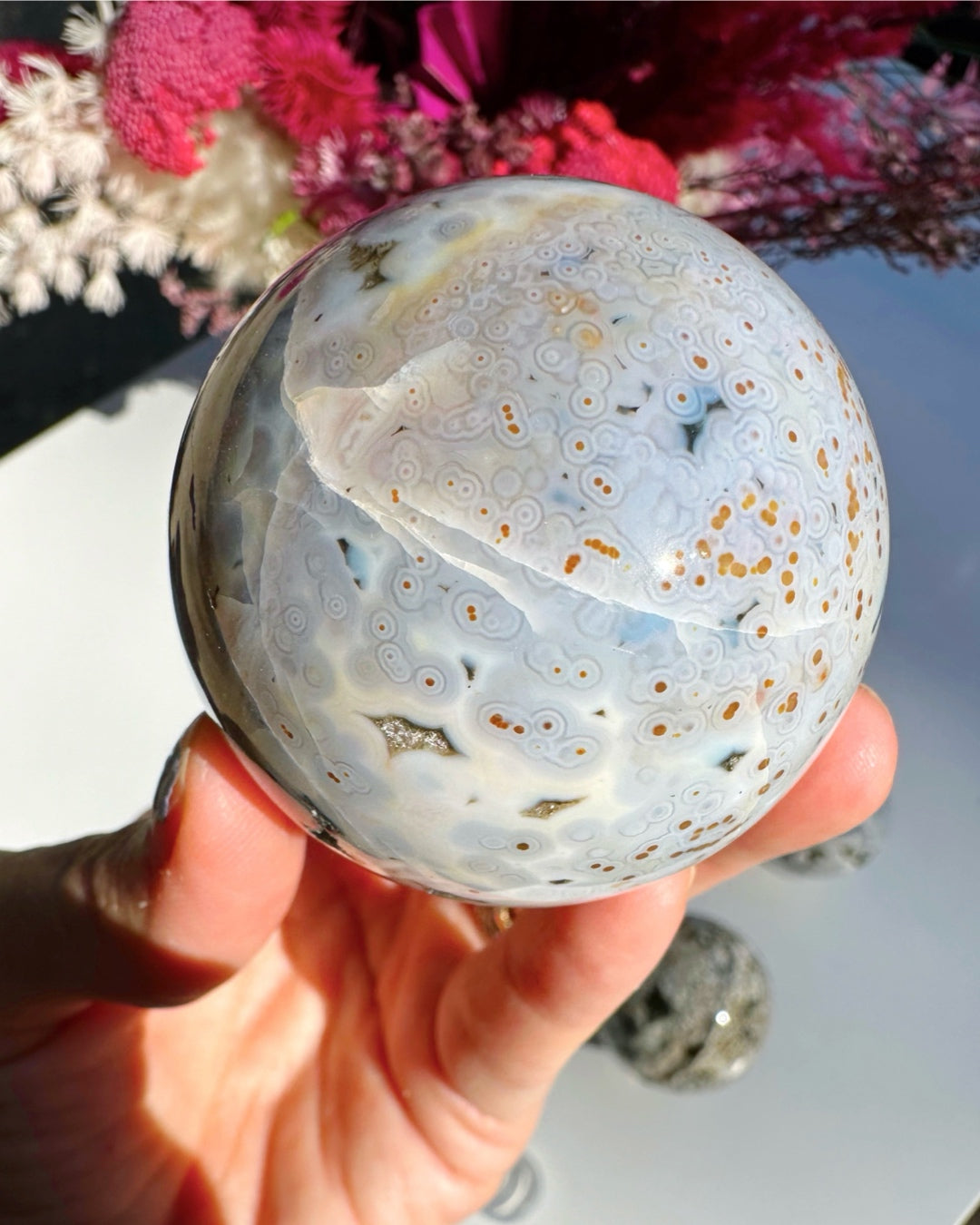 Ocean Jasper Sphere - Baltic Mermaid