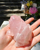 Hand Carved Rose Quartz Frog - Baltic Mermaid