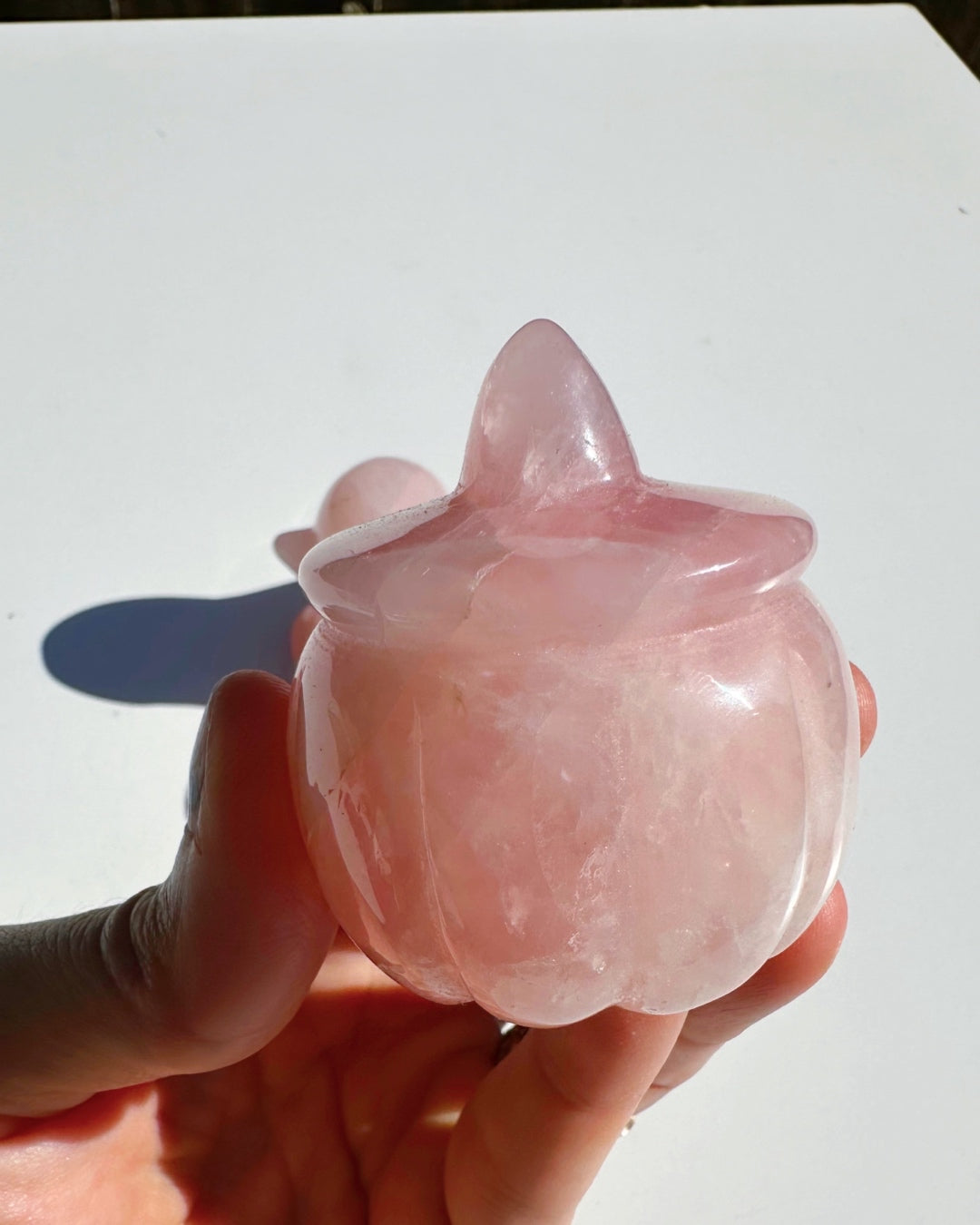 Rose Quartz Jack-O-Lantern - Baltic Mermaid