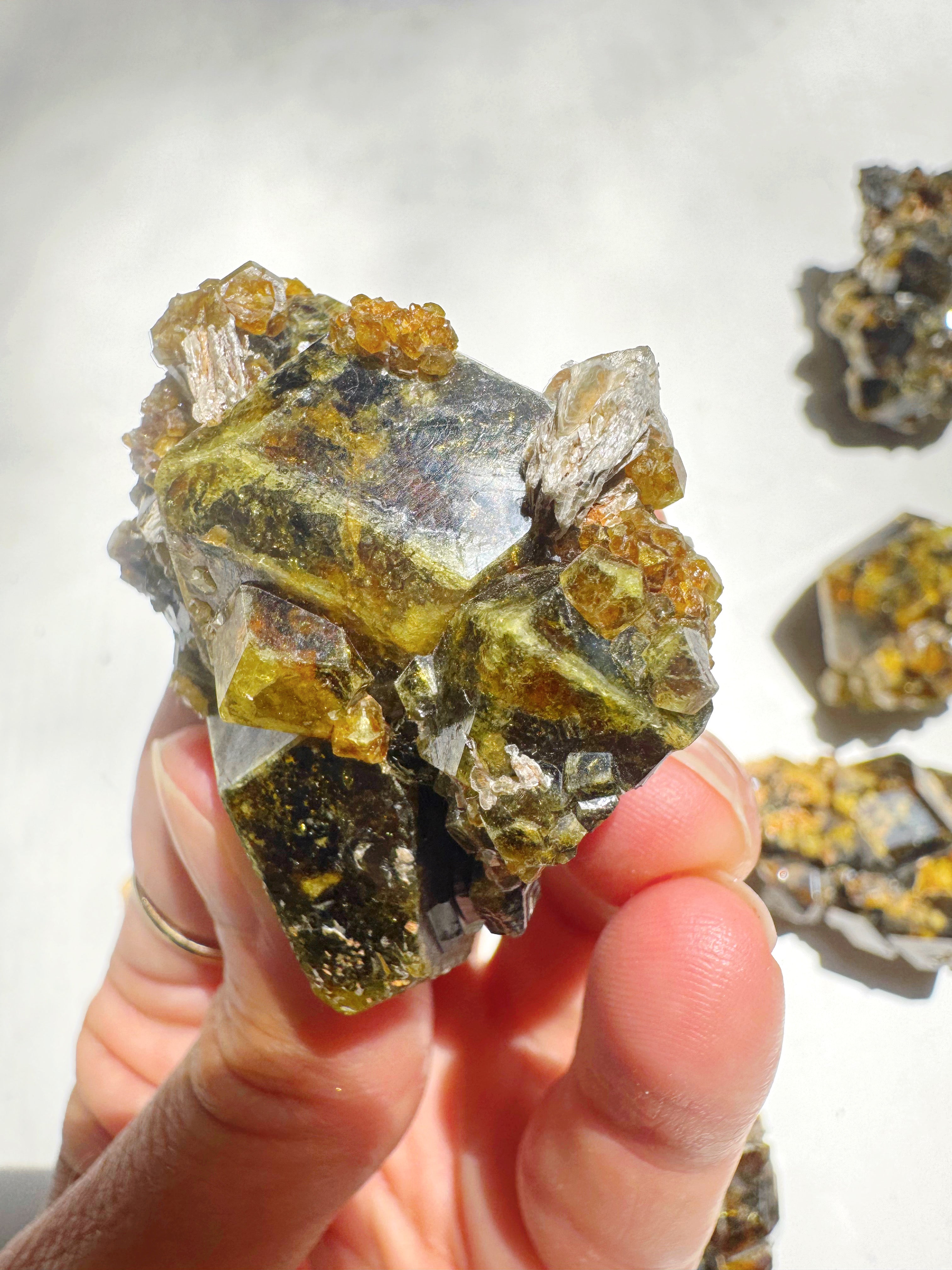 Rare Mali Green Grossular Andradite Garnet w/ Clinochlore AAA Quality Baltic Mermaid