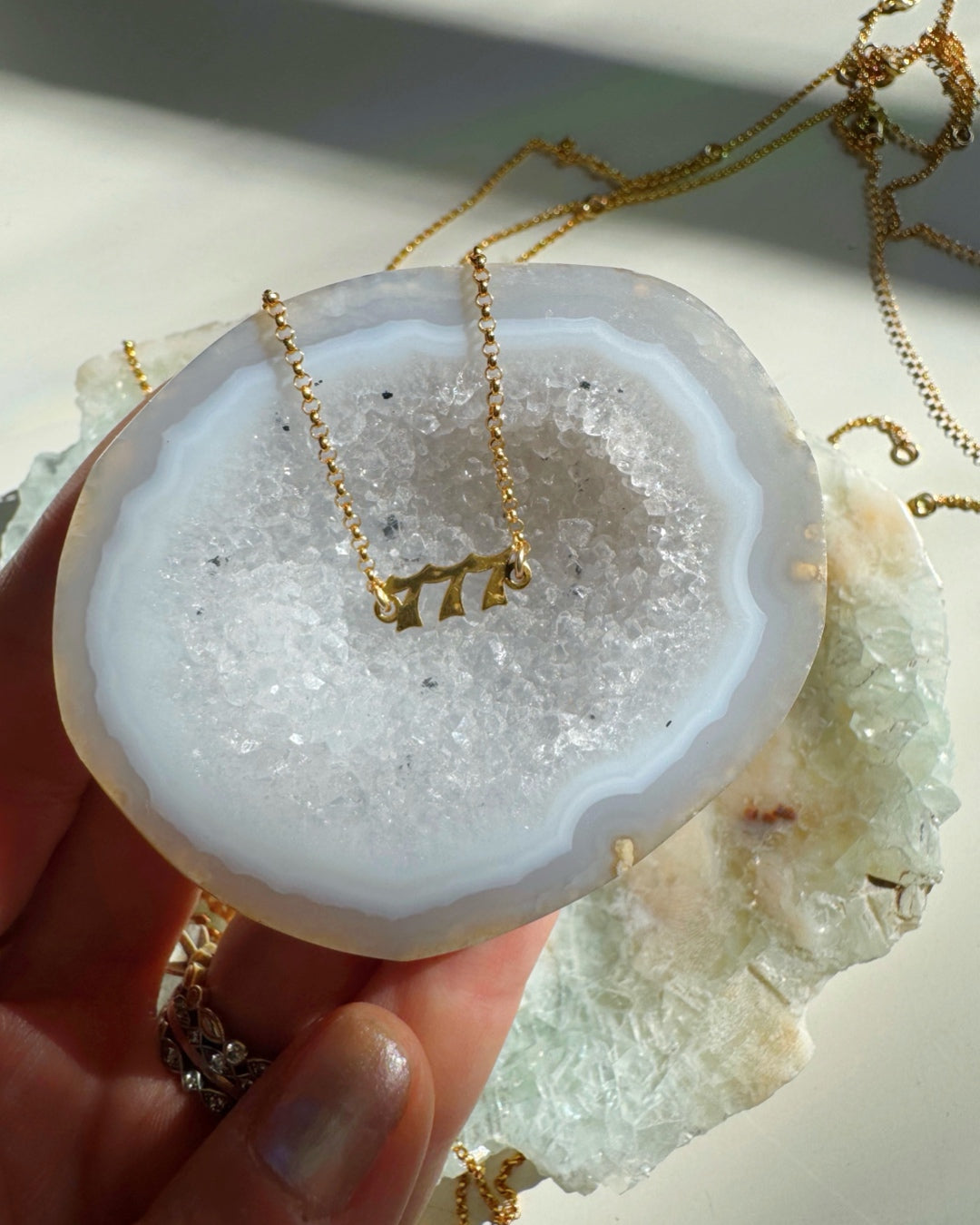 Angel/Lucky Number Gold Filled Choker - Baltic Mermaid