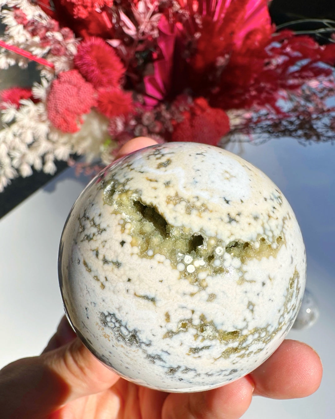 Ocean Jasper Sphere - Baltic Mermaid