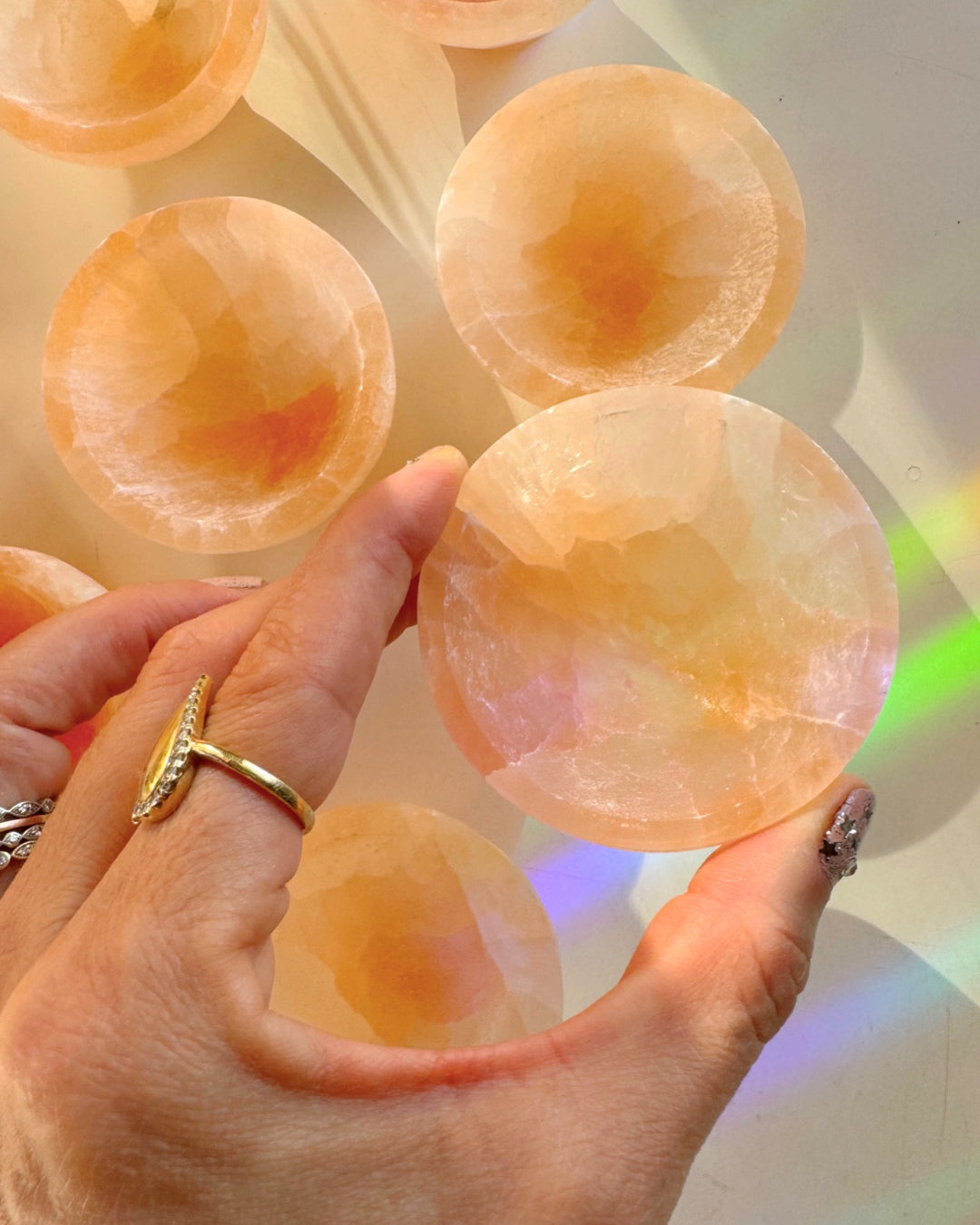 Peach Selenite Lil Bowls - Baltic Mermaid