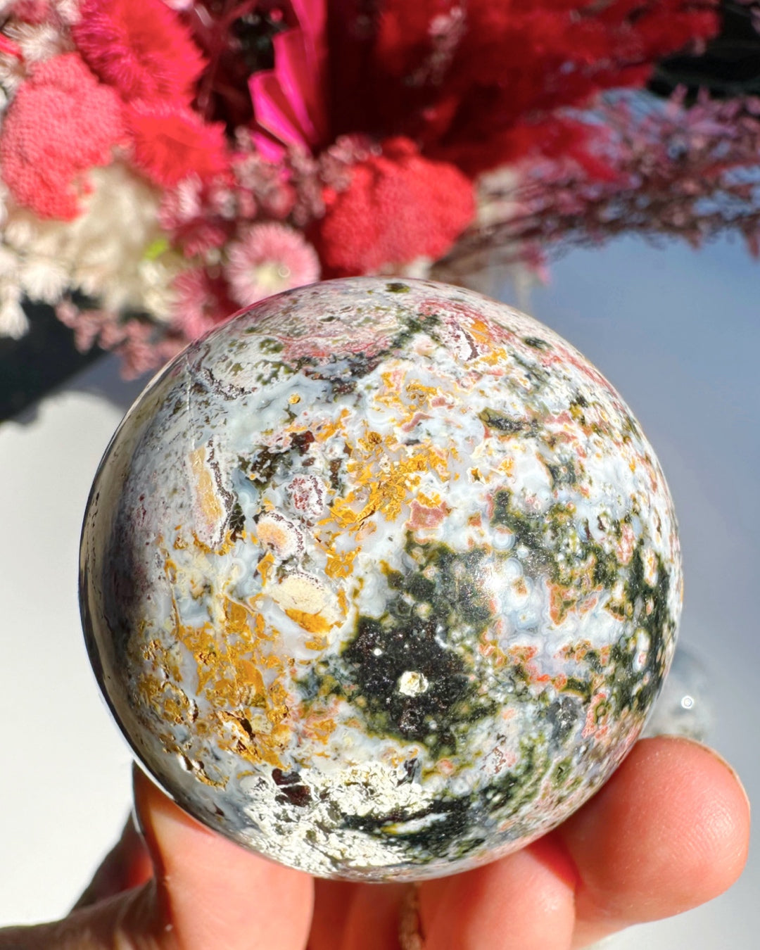 Ocean Jasper Sphere - Baltic Mermaid