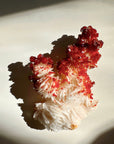 Vanadinite on Barite from Morocco