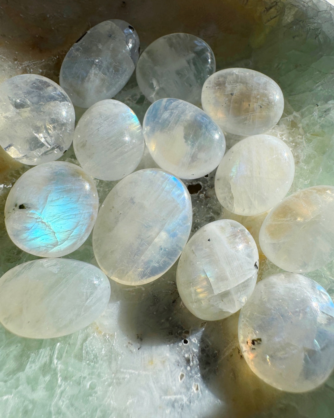 Rainbow Moonstone Polished Stones - AAA - Baltic Mermaid