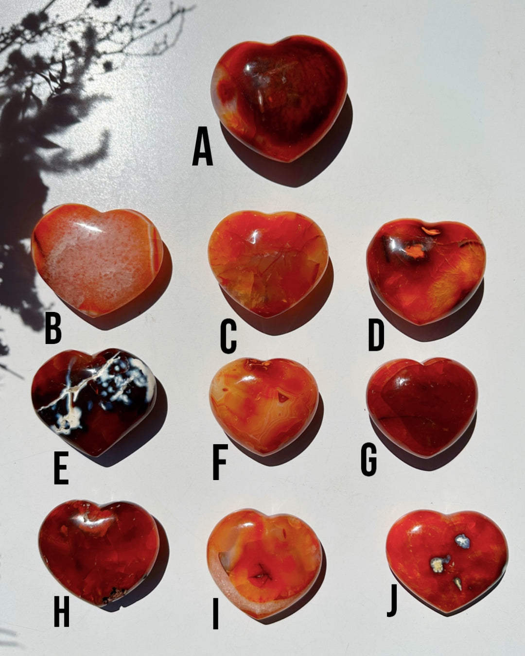 Carnelian Agate Hearts - Baltic Mermaid