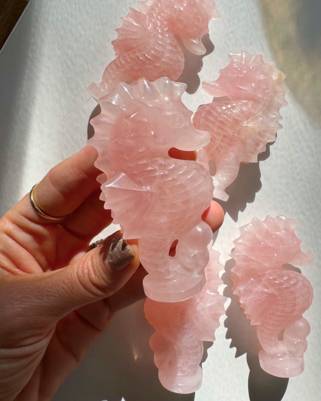 Rose Quartz Seahorse - Baltic Mermaid