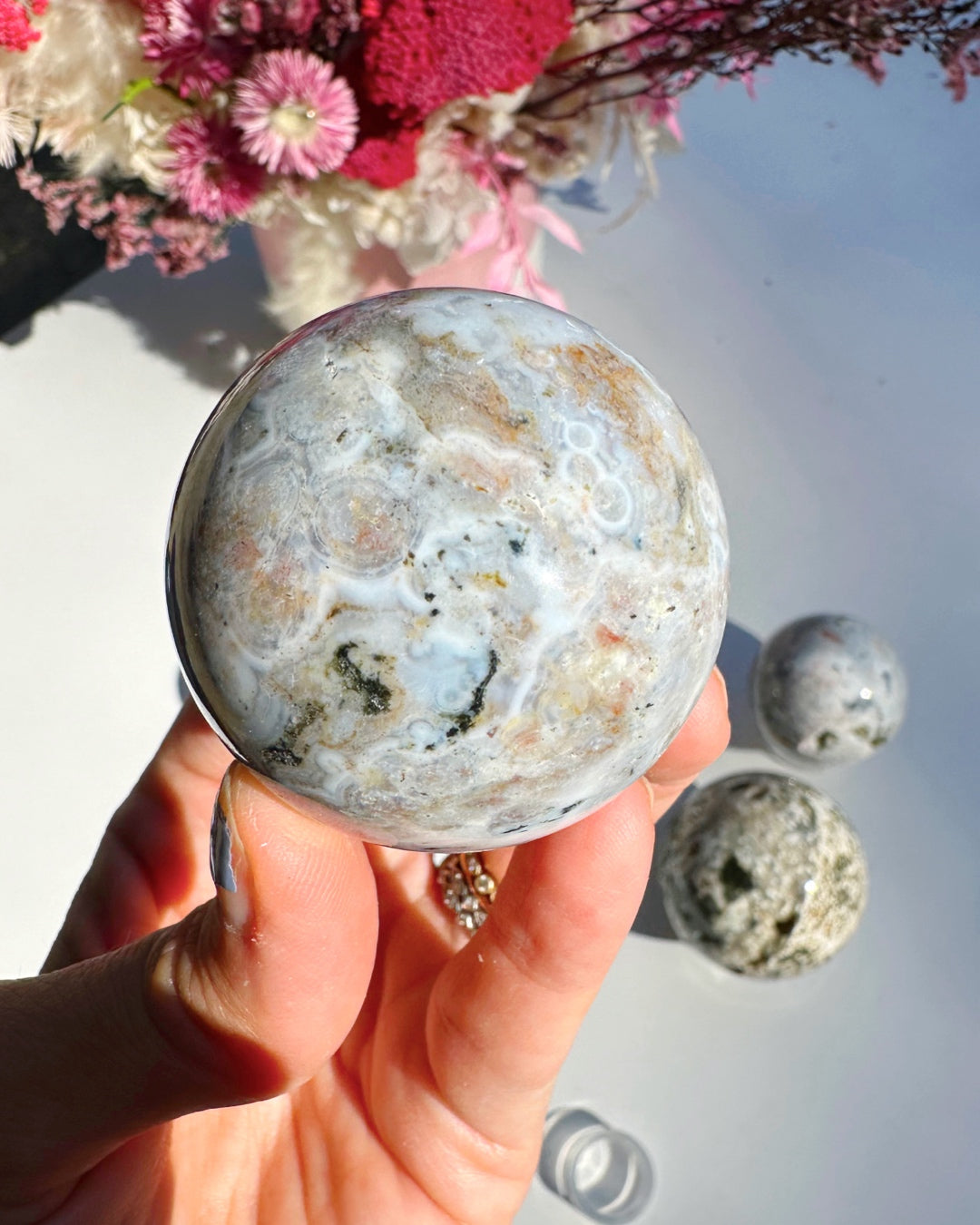 Ocean Jasper Sphere - Baltic Mermaid