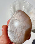 Sunstone & Peach Moonstone Palm Stone - O