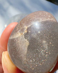 Sunstone & Peach Moonstone Palm Stone - N