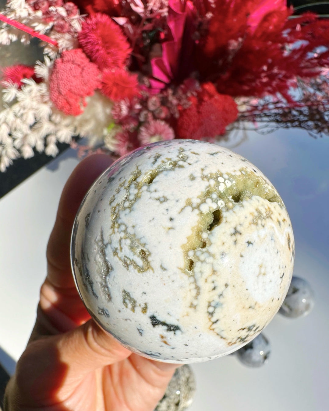 Ocean Jasper Sphere - Baltic Mermaid