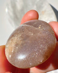 Sunstone & Peach Moonstone Palm Stone - Q