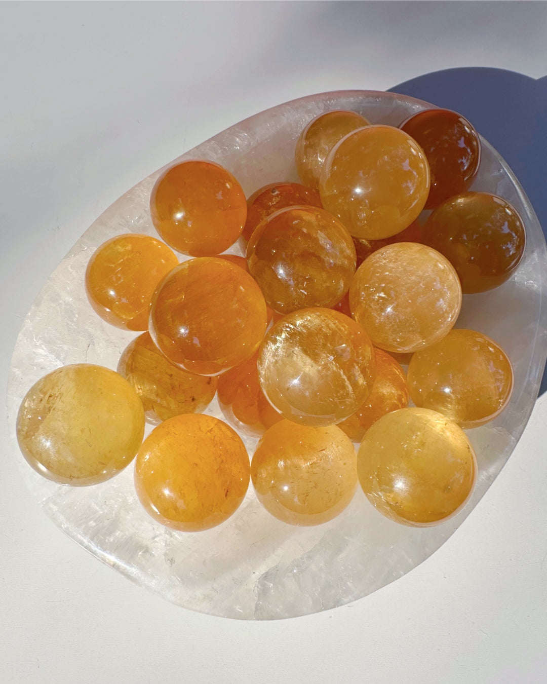 Honey Optic Calcite Spheres - AAA - Baltic Mermaid