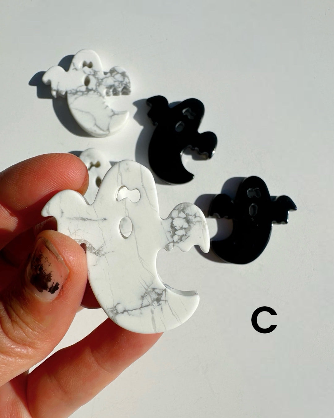 Howlite & Black Obsidian Ghosts - Baltic Mermaid