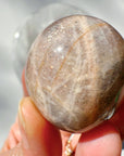 Sunstone & Peach Moonstone Palm Stone - E