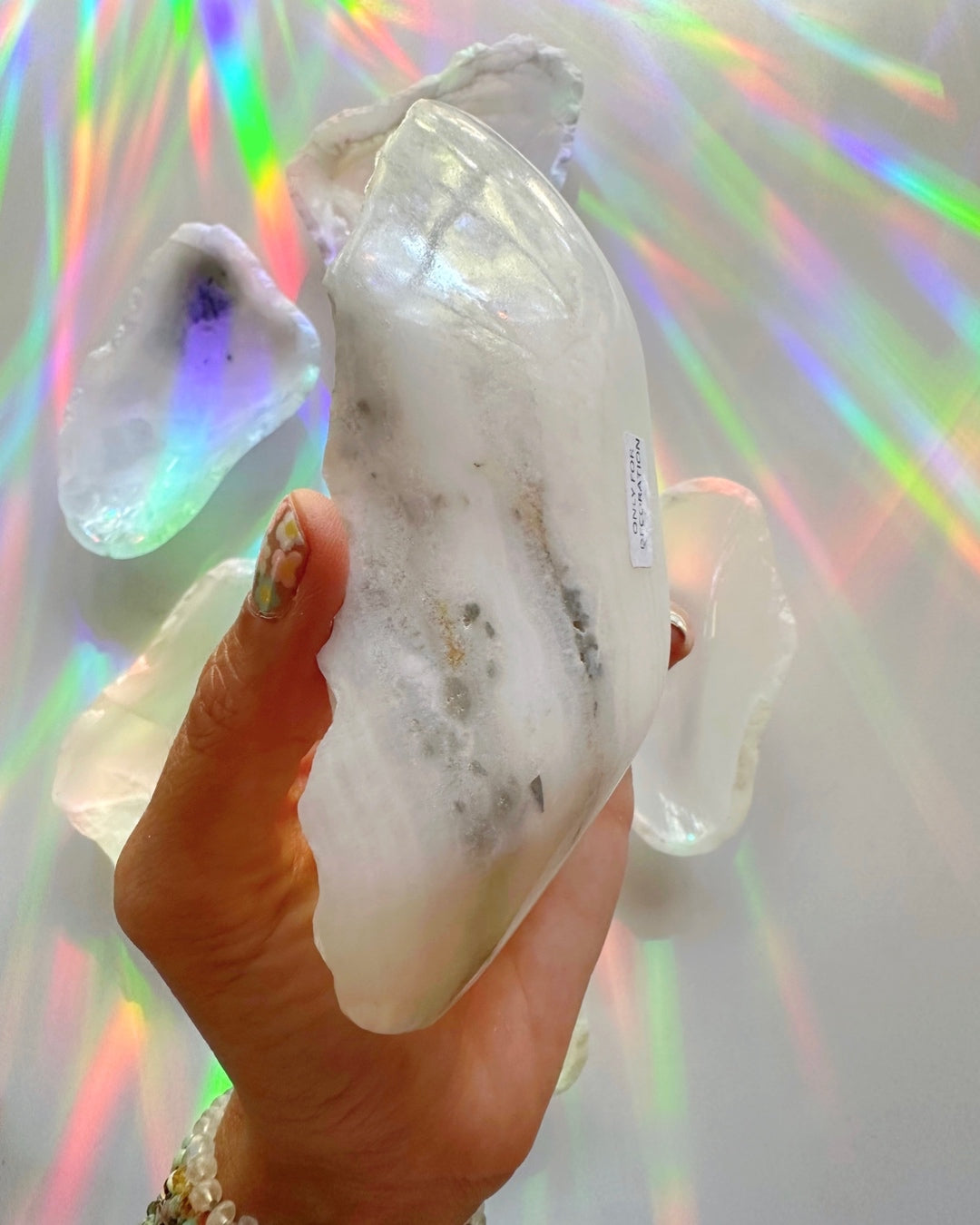 White Calcite Dish E - Baltic Mermaid