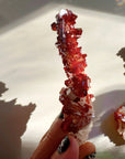 Vanadinite on Barite from Morocco