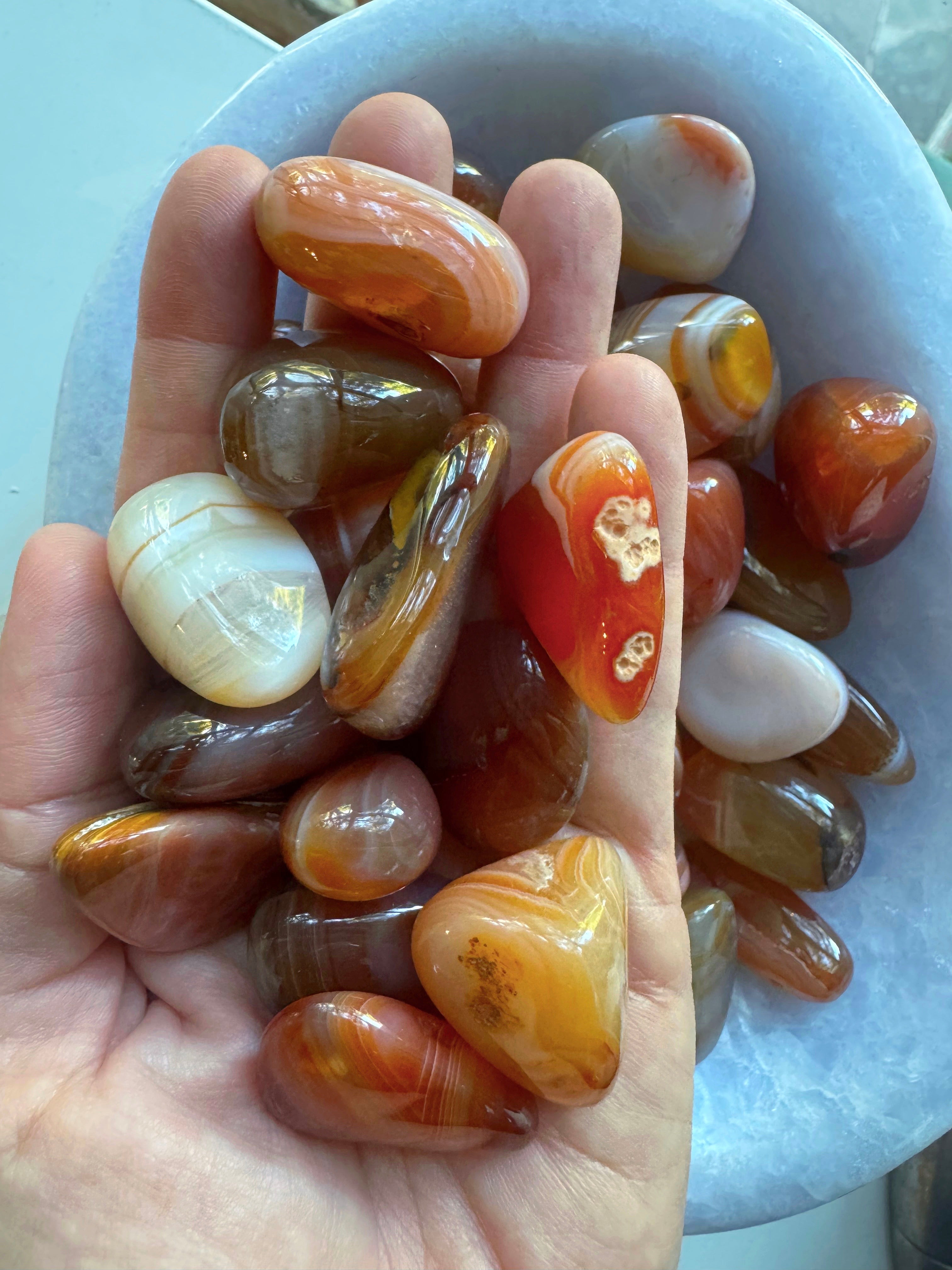 Carnelian Tumbled Stones Baltic Mermaid