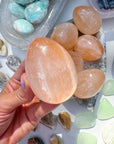 Peach Selenite Egg