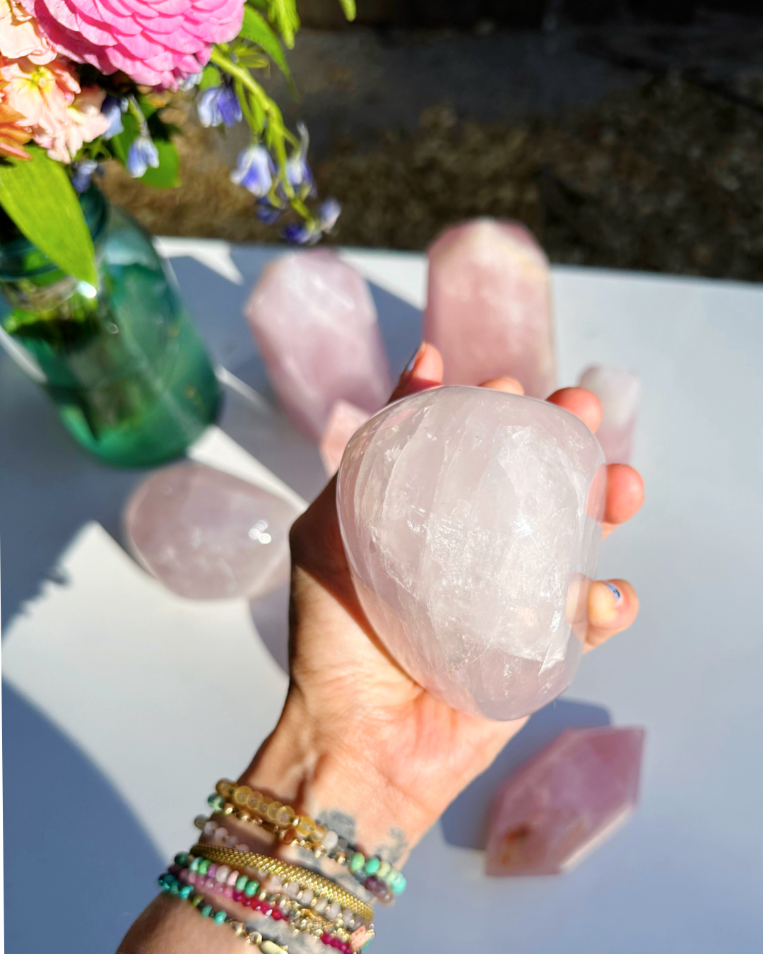 Rose Quartz Freeform - A - Baltic Mermaid