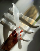 Selenite Knife - Large Twisted Handle - Baltic Mermaid