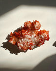 Vanadinite on Barite from Morocco