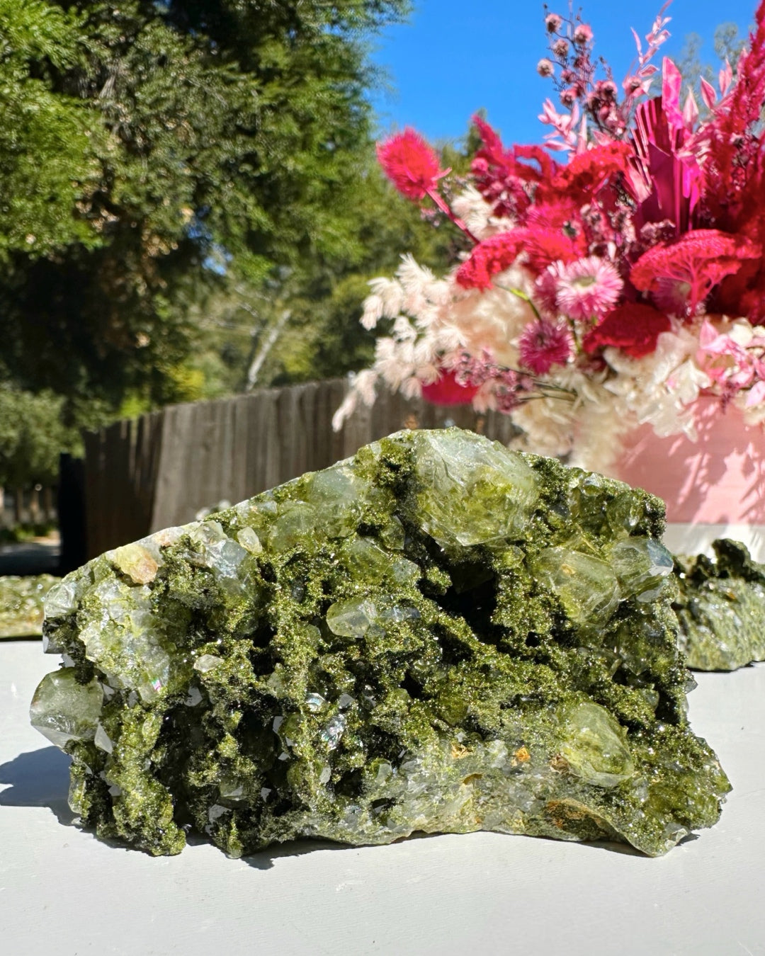 Epidote Quartz Cluster - Baltic Mermaid