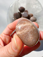 Sunstone & Peach Moonstone Palm Stone - C - Baltic Mermaid