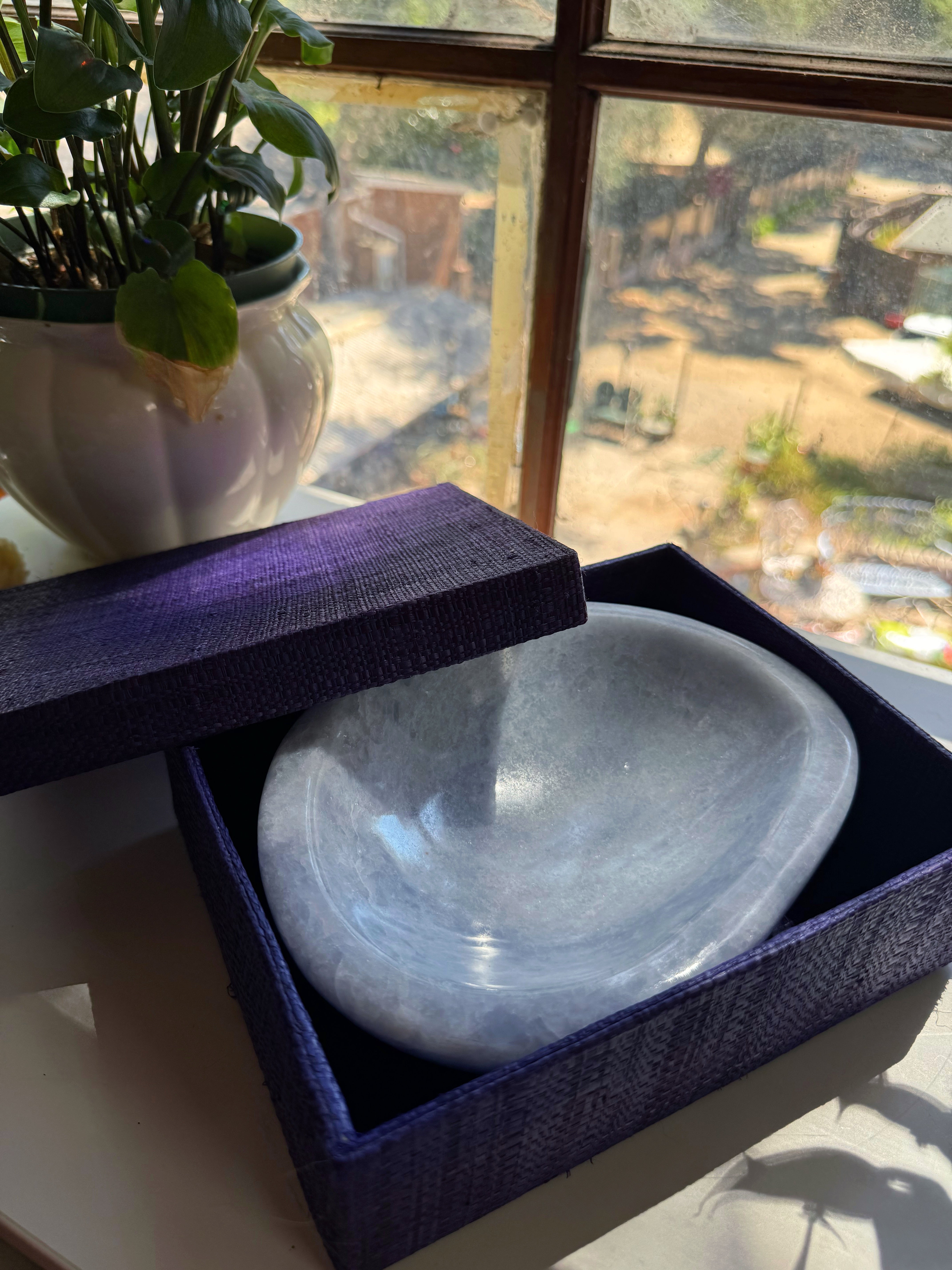 Blue Calcite Bowl Baltic Mermaid