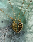 “Best Friends” Gold Filled CZ Necklace Pair