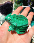 Hand Carved Malachite Frog