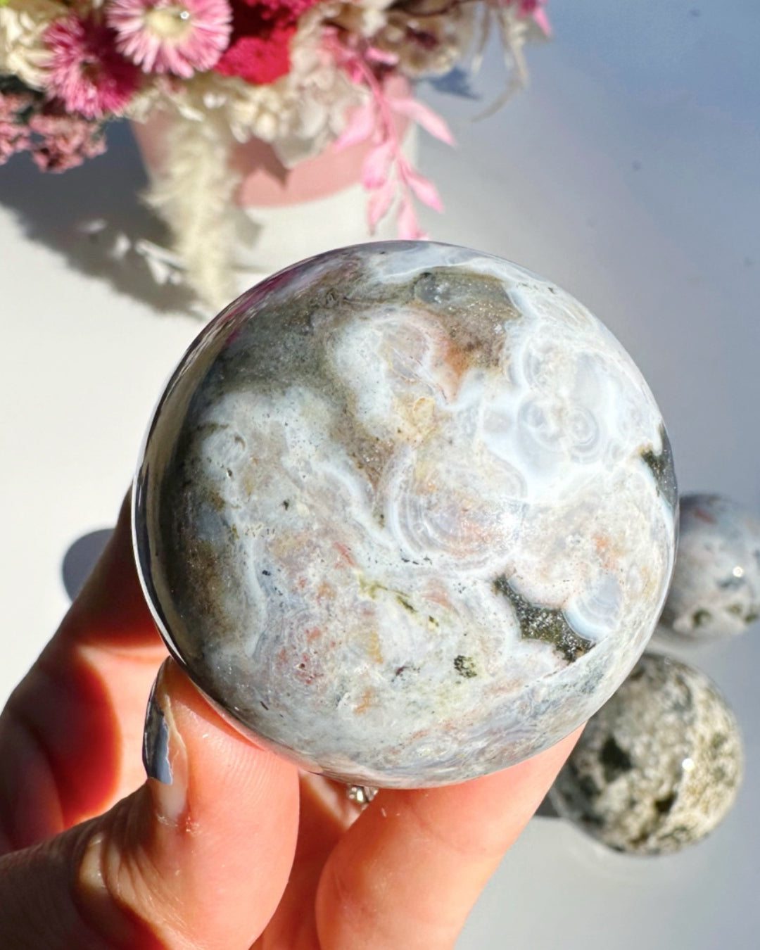 Ocean Jasper Sphere - Baltic Mermaid
