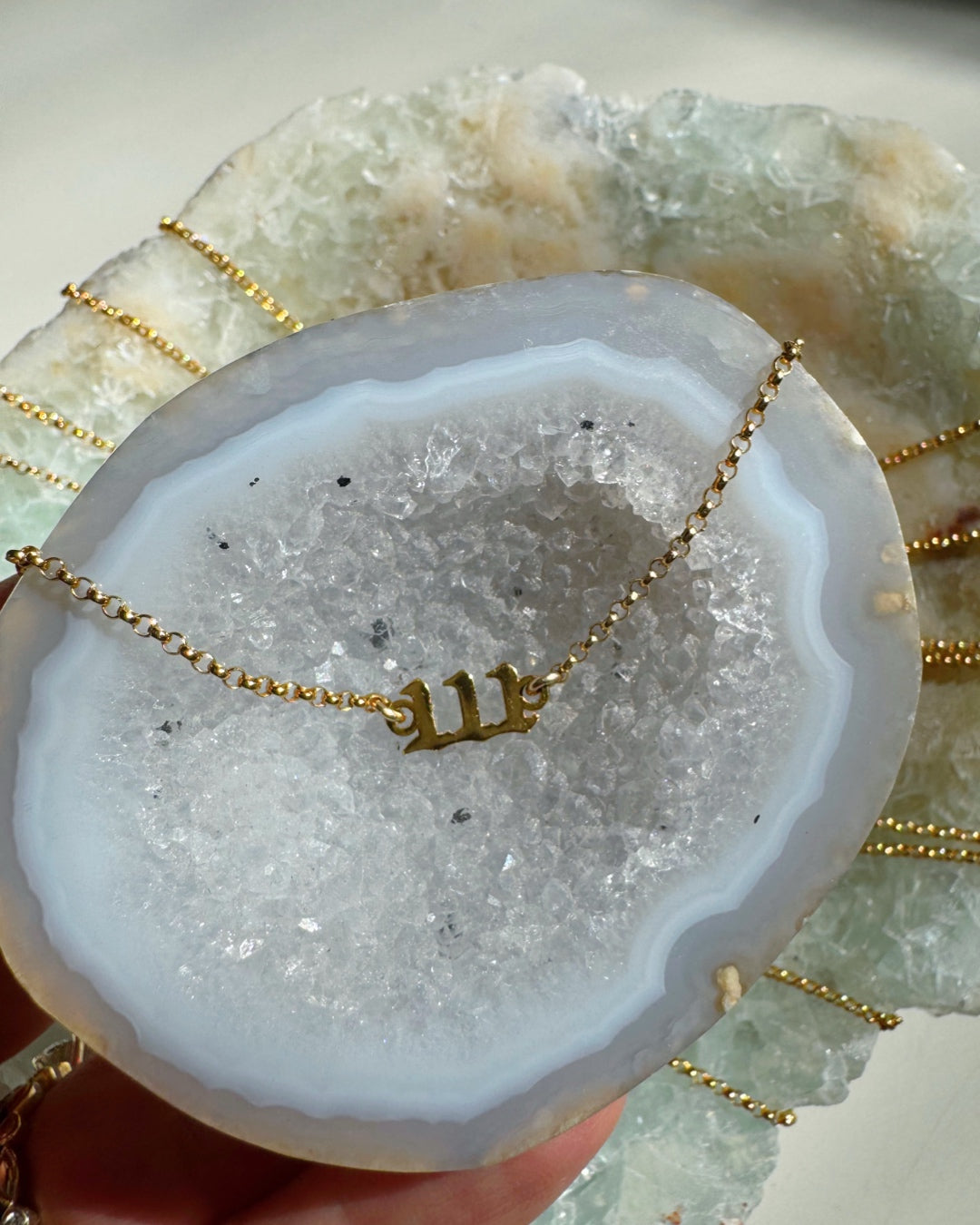 Angel/Lucky Number Gold Filled Choker - Baltic Mermaid