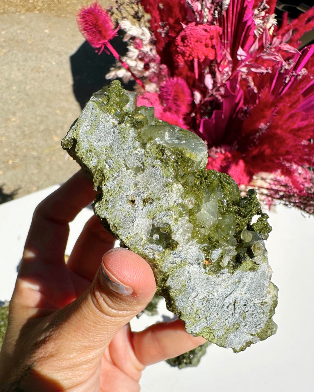 Epidote Quartz Cluster - Baltic Mermaid