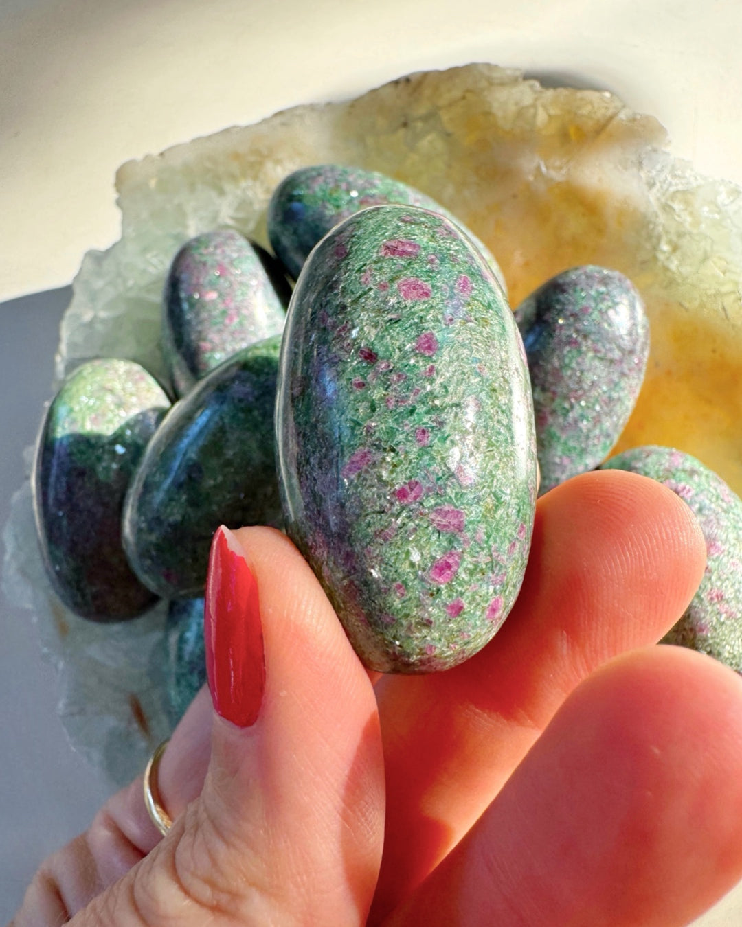 Ruby in Fuchsite Lingams - Baltic Mermaid