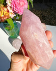 Double Terminated Rose Quartz Point w/ Iron Inclusions