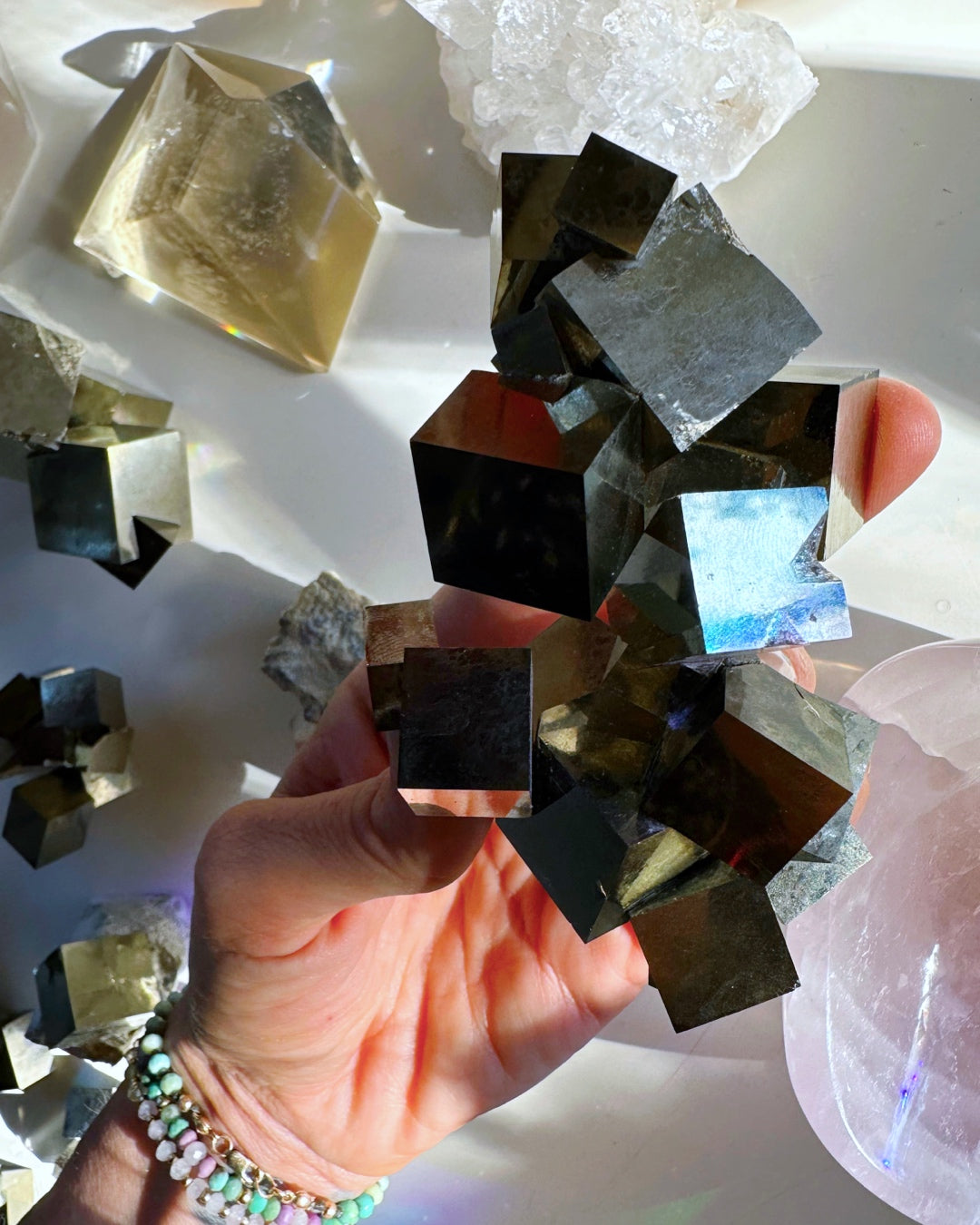 Pyrite Cube Cluster - AAA - Baltic Mermaid