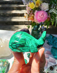 Hand Carved Malachite Whale