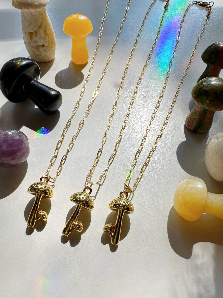 Mushroom Mama Gold Filled Necklace