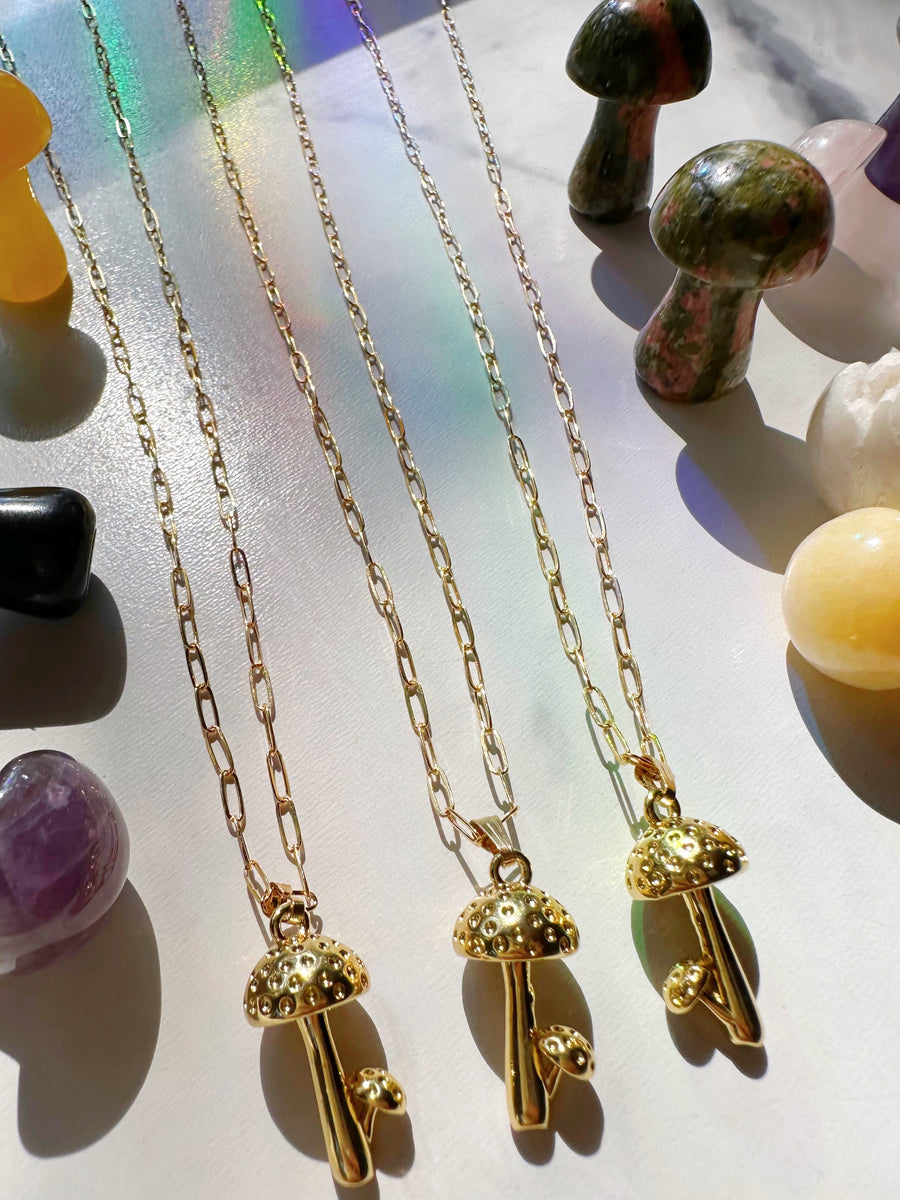 Mushroom Mama Gold Filled Necklace