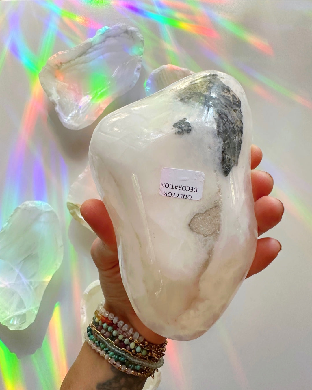 White Calcite Dish B - Baltic Mermaid