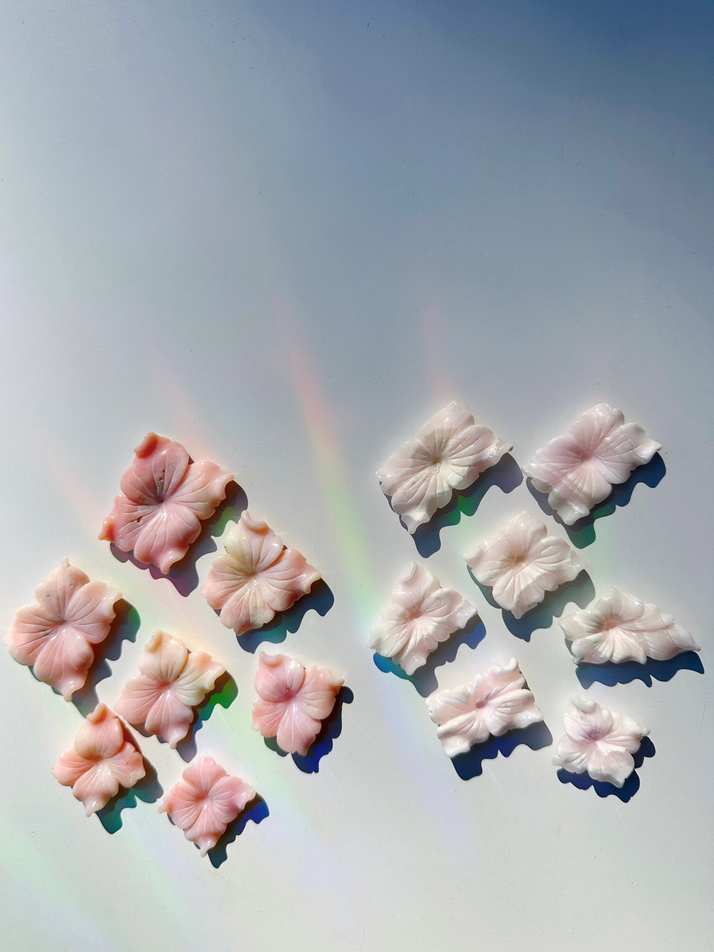 Carved Manganoan Calcite Flowers - Baltic Mermaid