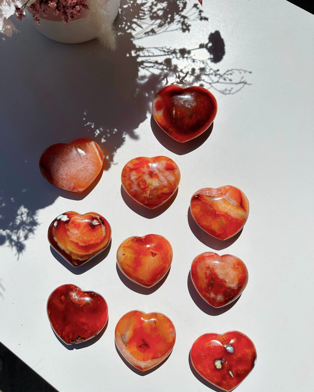 Carnelian Agate Hearts - Baltic Mermaid