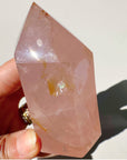 Rose Quartz Tower w/ Iron Inclusions