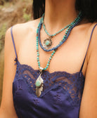 “Frida” - Turquoise & Sterling Silver w/ Pewter Feather Baltic Mermaid