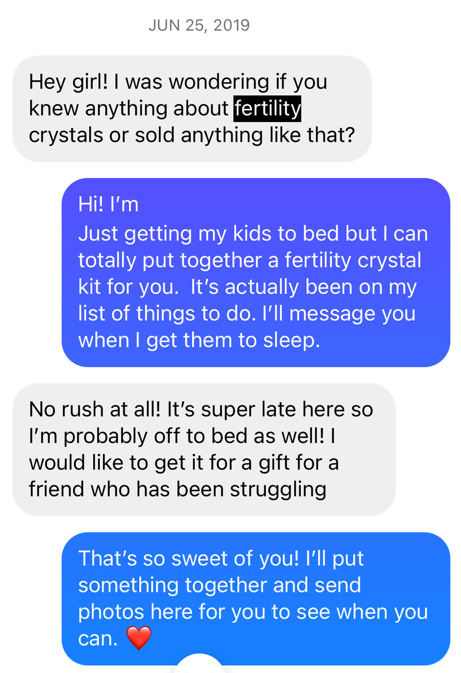 Fertility Crystal Set