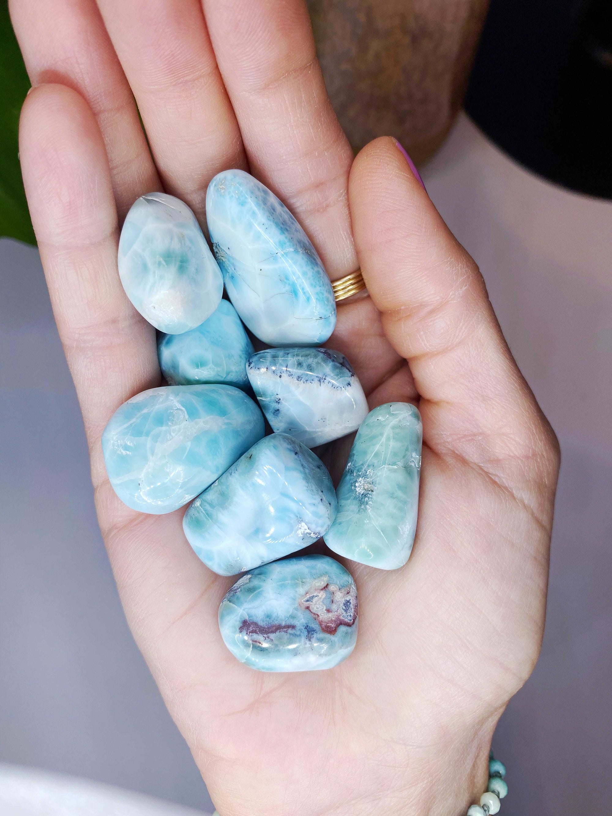 AAA Larimar Tumbled Stones