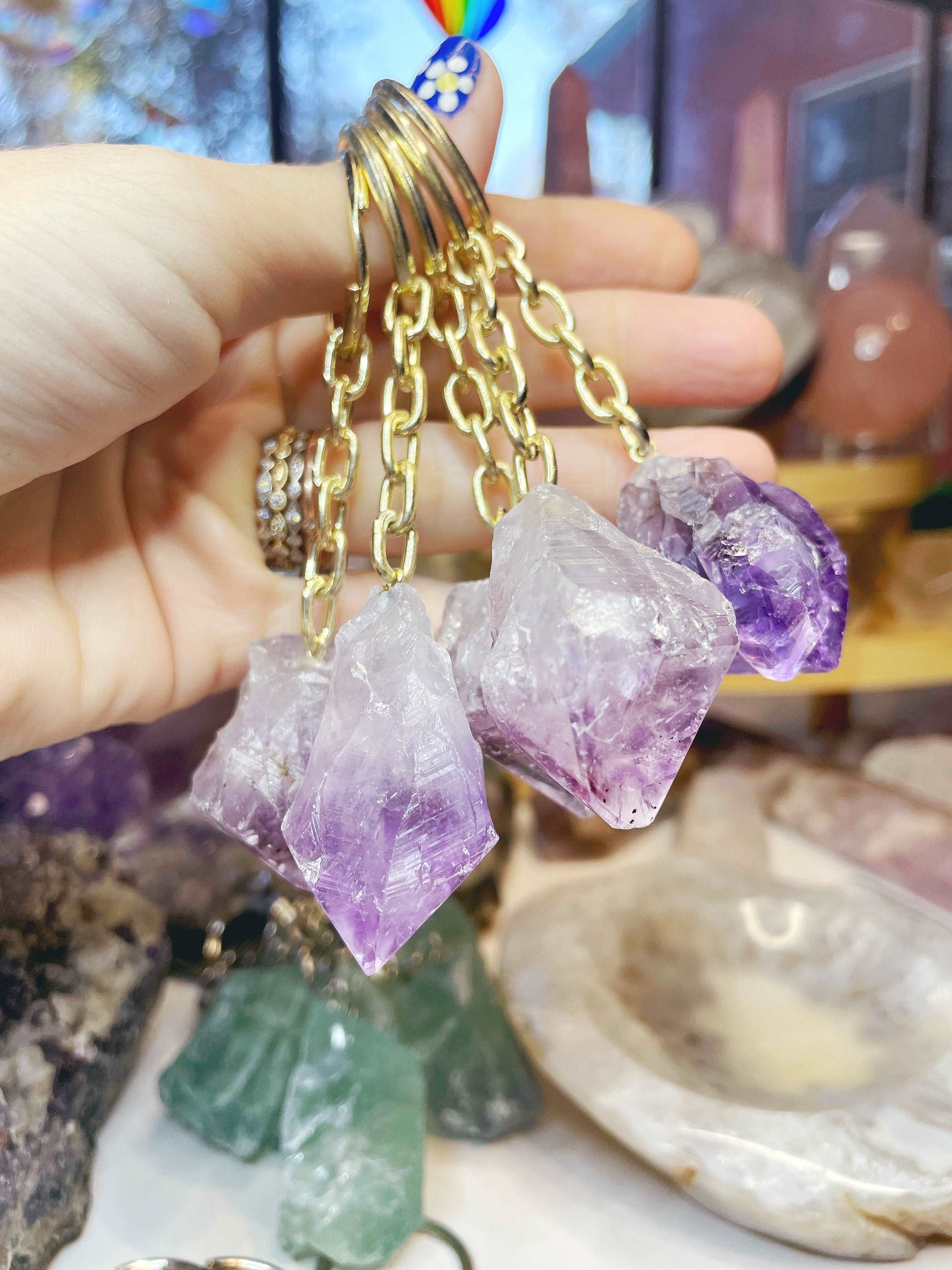 Amethyst Keychain