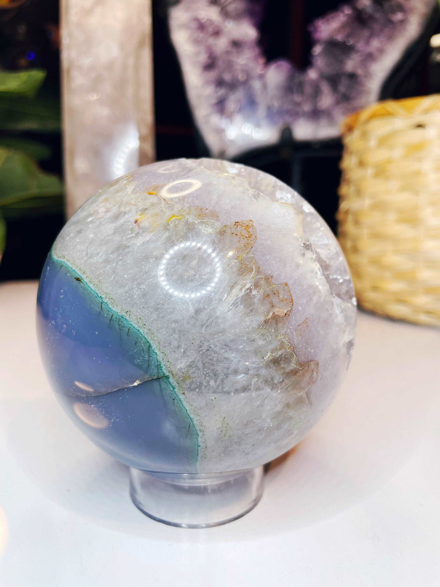 Amethyst Agate Sphere - Large